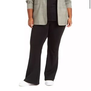 Pari Passu 7D (24 hourglass) flared leggings black modal plus size
